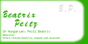 beatrix peitz business card